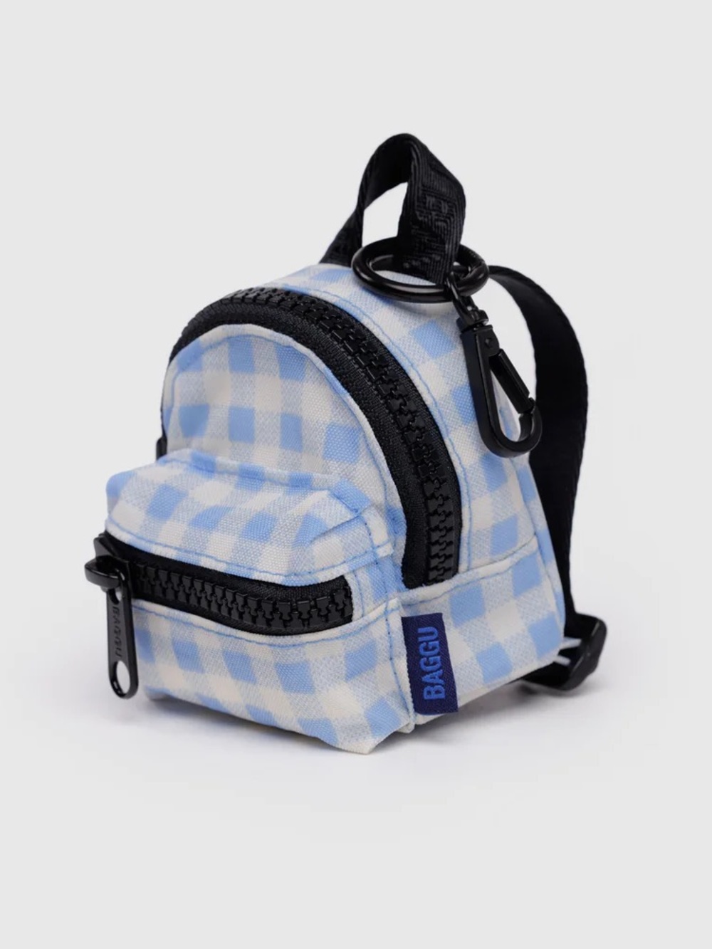 BAGGU Backpack Charm in Light Blue Gingham NWT!